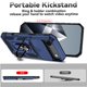 thumbnail image 4 of Funda Resistente Anillo Soporte iPhone 17 Air Privacidad Cámara Montaje Magnético Azul, 4 of 6