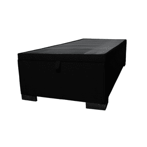 Mueblart - Base De Cama Baúl Full Eco Cuero Gris Con Mecanismo
