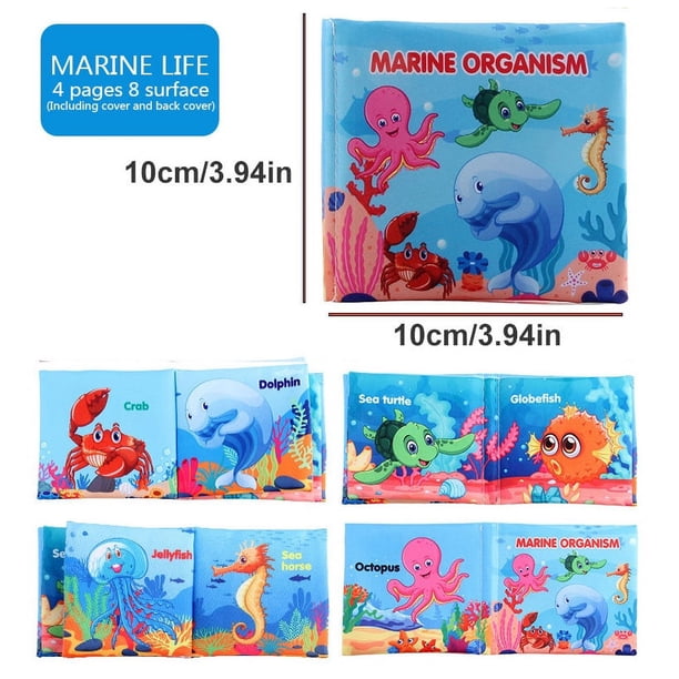 Baby Cloth Books Enlightenment Early Educational Toys, Kids Fruits Animal Numbers Food Cognitive Book, For Toddlers 12-72 Month Baby Infant