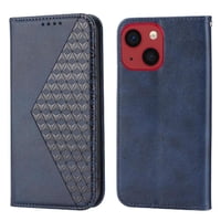 Funda Flip Foxdock Para Iphone 14 Pro , Estilo Billetera Con Diseño Rombo, Correa De Mano Y Soporte, Uso Diario