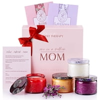 Adelegourdain - Set De Regalo De Velas Perfumadas Para Aromaterapia Para Mamá Con 4 Velas