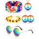 thumbnail image 1 of Set de disfraz Frienda Hippie de los años 60 y 70 con diadema de gafas, 1 of 7