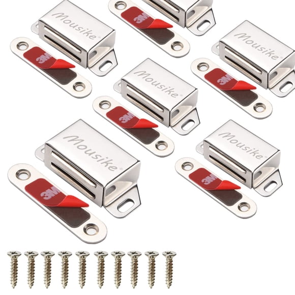 Imanes para gabinete Mousike, 30 lb, acero inoxidable, paquete de 6