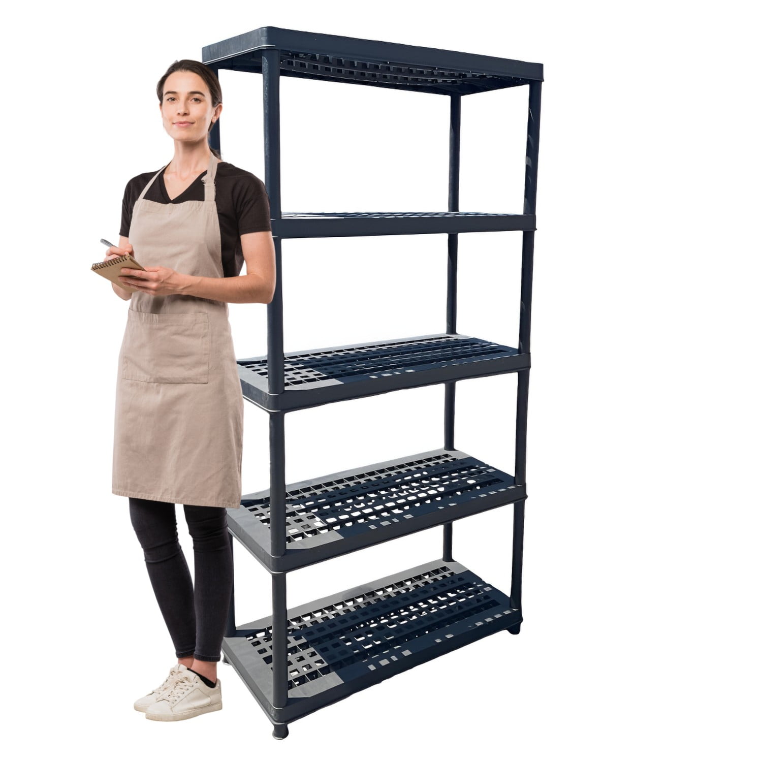 Prochef - Estante Plastico 91x45x183 Cm. 5 Bandejas Removibles