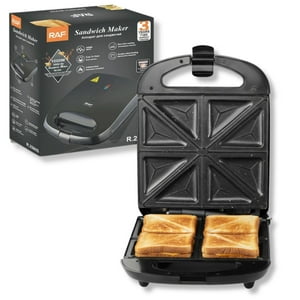Raf - Sandwichera Eléctrica Antiadherente Tostadora 4 Sándwich 1000W De Potencia