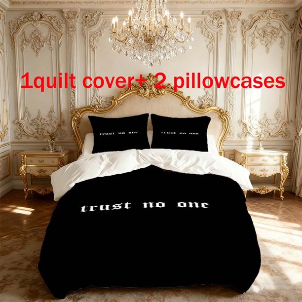 3pcs Crisis of Confidence Themed Printed Bedding Set Duvet Cover and Pillowcases