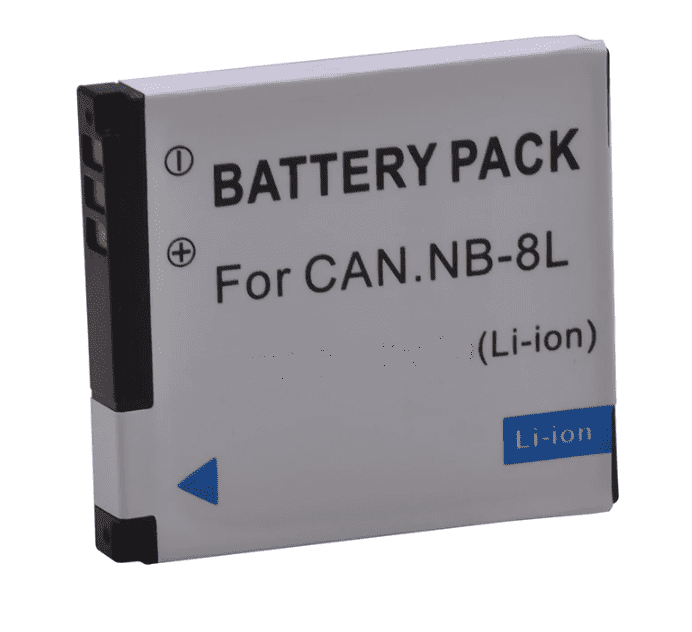 Batteria Li-Ion Ricambio Per Canon NB-8L – 3,7V 700mAh, Alta Capacità Per Fotocamera Digitale