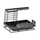 thumbnail image 2 of Estante Para Fregadero De Cocina Con Bandeja, Estante Para Paños, Dispensador De Jabón, Soporte Para Cepillo, Almacenamiento, Negro, 2 of 3