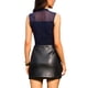 thumbnail image 4 of INSPIRE CHIC Top de Tanque de Malla Semitransparente para Mujeres sin Mangas Ajustado para Fiesta Club con Fruncidos XS Azul Oscuro, 4 of 6