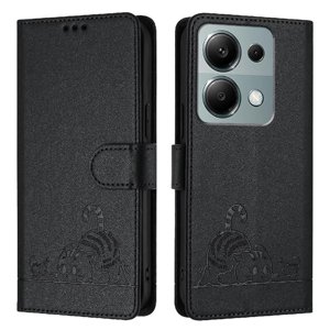 Funda Tipo Cartera Foxdock Para Xiaomi Poco M6 Pro 4G Con Soporte, Ranuras, Rfid, Diseño De Gato