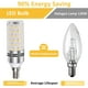thumbnail image 4 of Bombilla LED E14 de 16 W, blanco frío 6000 K, equivalente a halógeno E14 de 100 W a 120 W, 1600 LM, luz de 360°, CA 175-265 V, bombilla LED tipo vela E14 para lámpara de araña, de pared o de noche, no, 4 of 7