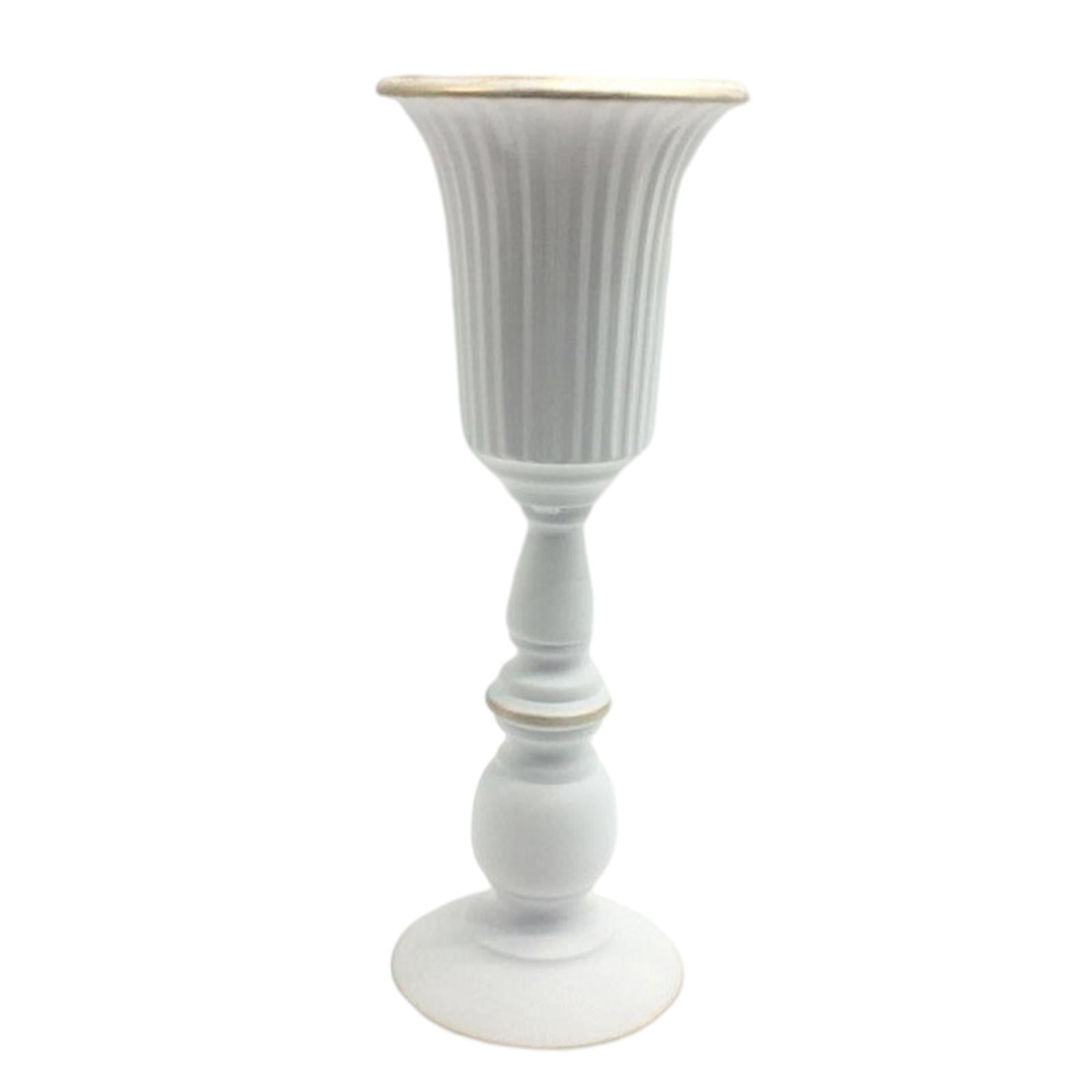 Bothyi - Florero De Flores De Metal, Soporte Para Mesa, Centros De Mesa Para Boda, Blanco