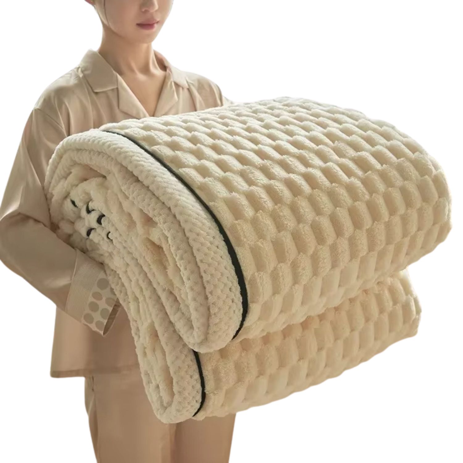 Crusec - Frazada Manta De Terciopelo Polar Grande 180X200Cm