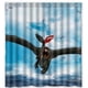 thumbnail image 1 of Cortina de ducha con diseño de animales de Kimitoboku "Cómo entrenar a tu dragón", con ganchos, tamaño 66 x 72 pulgadas, 1 of 3