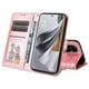 thumbnail image 4 of Funda tipo cartera FOXDOCK para OPPO Reno 10 Pro 5G , diseño girasol en relieve, cuero PU, cierre magnético, soporte y tarjetero, 4 of 5