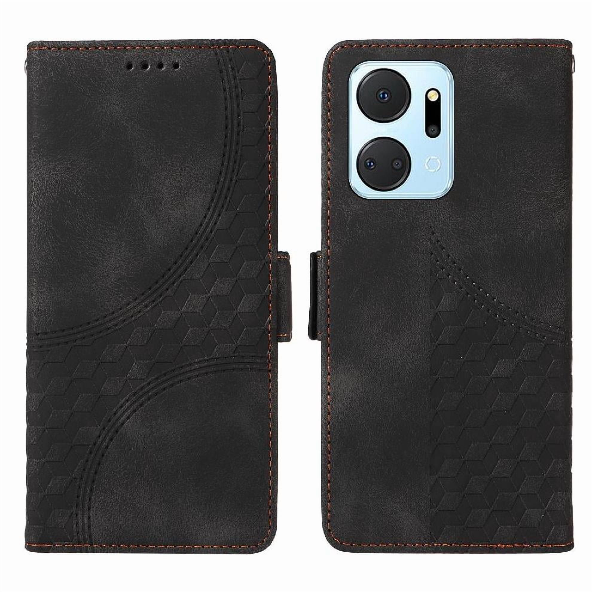 Carcasa Foxdock Honor X7a 4g De Cuero Pu, Diseño Acolchado Clásico, Protección Contra Caídas Y Rayones