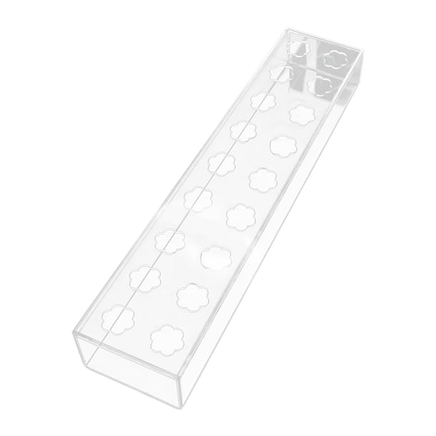 Florero rectangular Florero de acrílico Florero de acrílico Florero moderno Maceta Soporte de planta hidropónica para Centro de mesa Decoración para 45x10x6.5cm 18 Hoyos