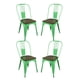 thumbnail image 1 of SET 4 SILLAS METALICA TOLIX PRESTON VERDE CON ASIENTO MDF, 1 of 3