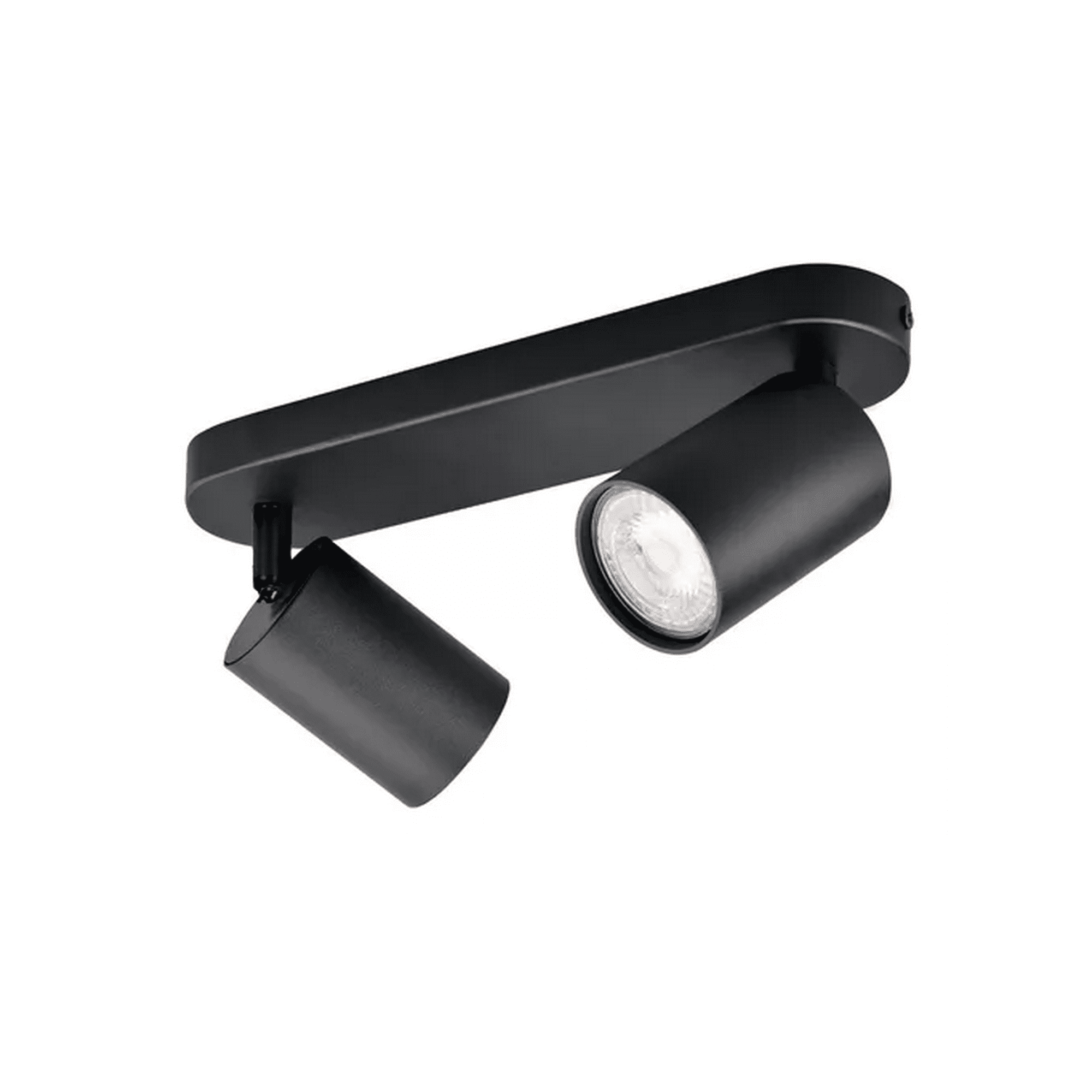 Genérico - Apliqué Lámpara Doble Dirigible Ampolla Dicroica Negra