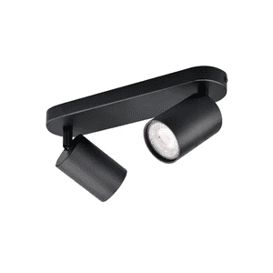 Genérico - Apliqué Lámpara Doble Dirigible Ampolla Dicroica Negra