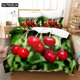 thumbnail image 1 of Red cherry Bedding Set Duvet Cover Set Bedding Digital Printing Bed Linen Bedding Set Fashion Design, 1 of 5