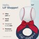 thumbnail image 2 of Sonajero suave de béisbol para bebés de peluche Bearington, 2 of 6