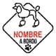 thumbnail image 1 of Sticker Personalizado Poodle Caniche A Bordo Auto Camioneta, 1 of 3