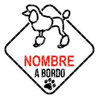 Rienda Libre - Sticker Personalizado Poodle Caniche A Bordo Auto Camioneta