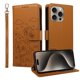 thumbnail image 2 of Funda Cartera para iPhone 15 Pro Max Perro Cachorro Grabado con Tarjetas Soporte Correa Marrón, 2 of 6