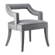 thumbnail image 1 of Silla de comedor TOV Furniture Tiffany tapizada en gris, 1 of 6