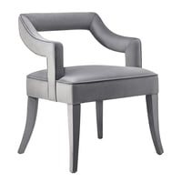 Silla De Comedor Tov Furniture Tiffany Tapizada En Gris