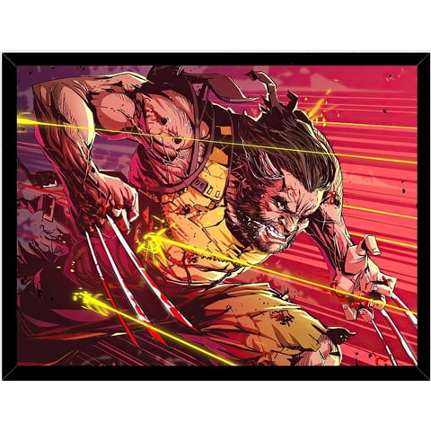Genérico - Cuadro Decorativo Wolverine 2 Medidas 30X40 Cm