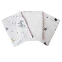 Baby Falcon - Set 3 Tutos De Muselina 70X70 100% Algodón Orgánico - Unisex