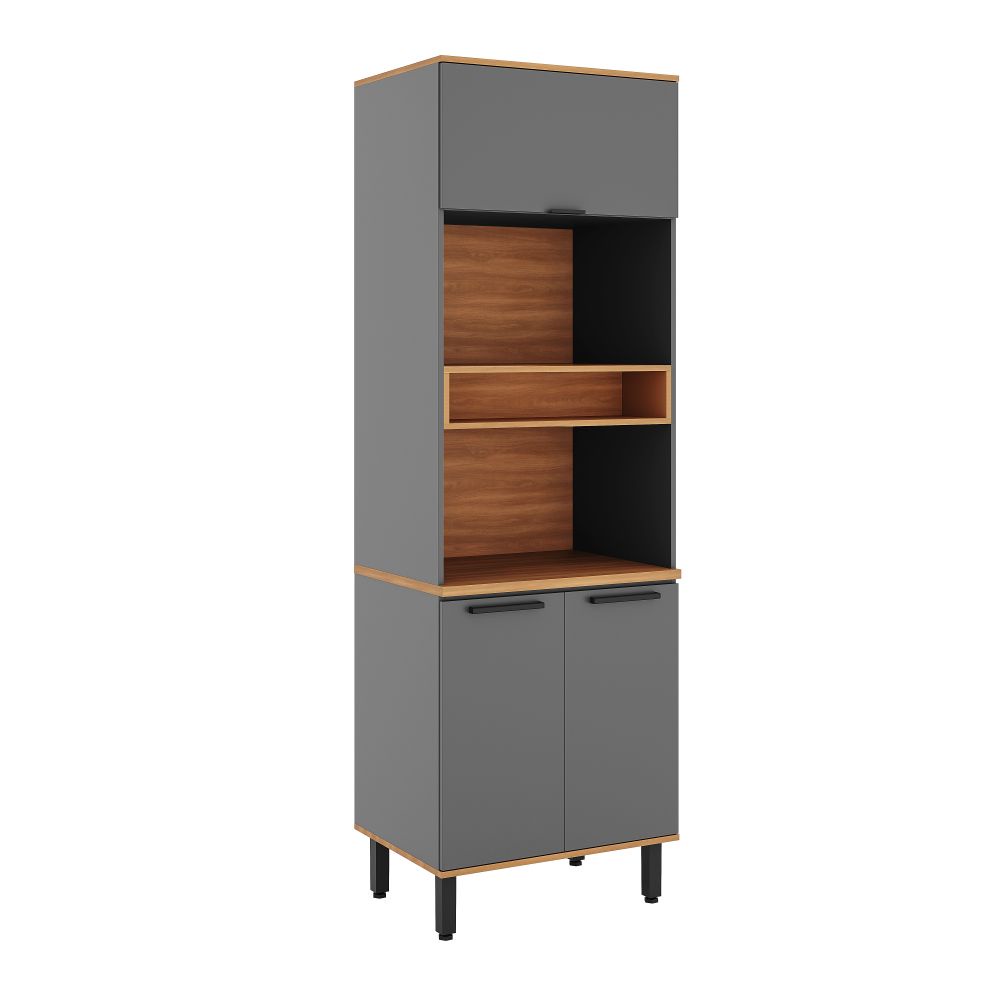 Roca - Despensero De Cocina Castaña 3P Canela-Ceniza