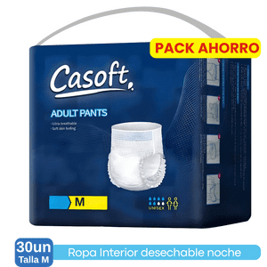 Casoft - Pañales Adulto Pants Alta Absorción Uso Cotidiano X 30 Und Talla M