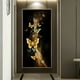 thumbnail image 2 of 1pc Frameless Abstract Golden Butterfly Painting Poster Modern Classical Style Golden Line Black Background Painting Wall Art Decor For Living Room, No Frame, 2 of 4