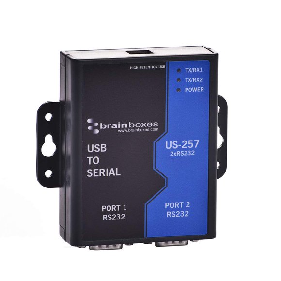 Adaptador serial Brainboxes US-257 con 2 conectores DB9