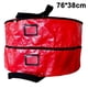 thumbnail image 1 of Bolsa de almacenamiento de doble capa para coronas navideñas, color puro, con cremalleras dobles y asas para Navidad (rojo/verde, 76 cm), 1 of 8