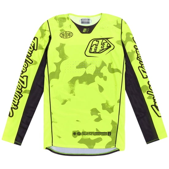 Polera troy lee se pro blotted flo yellow