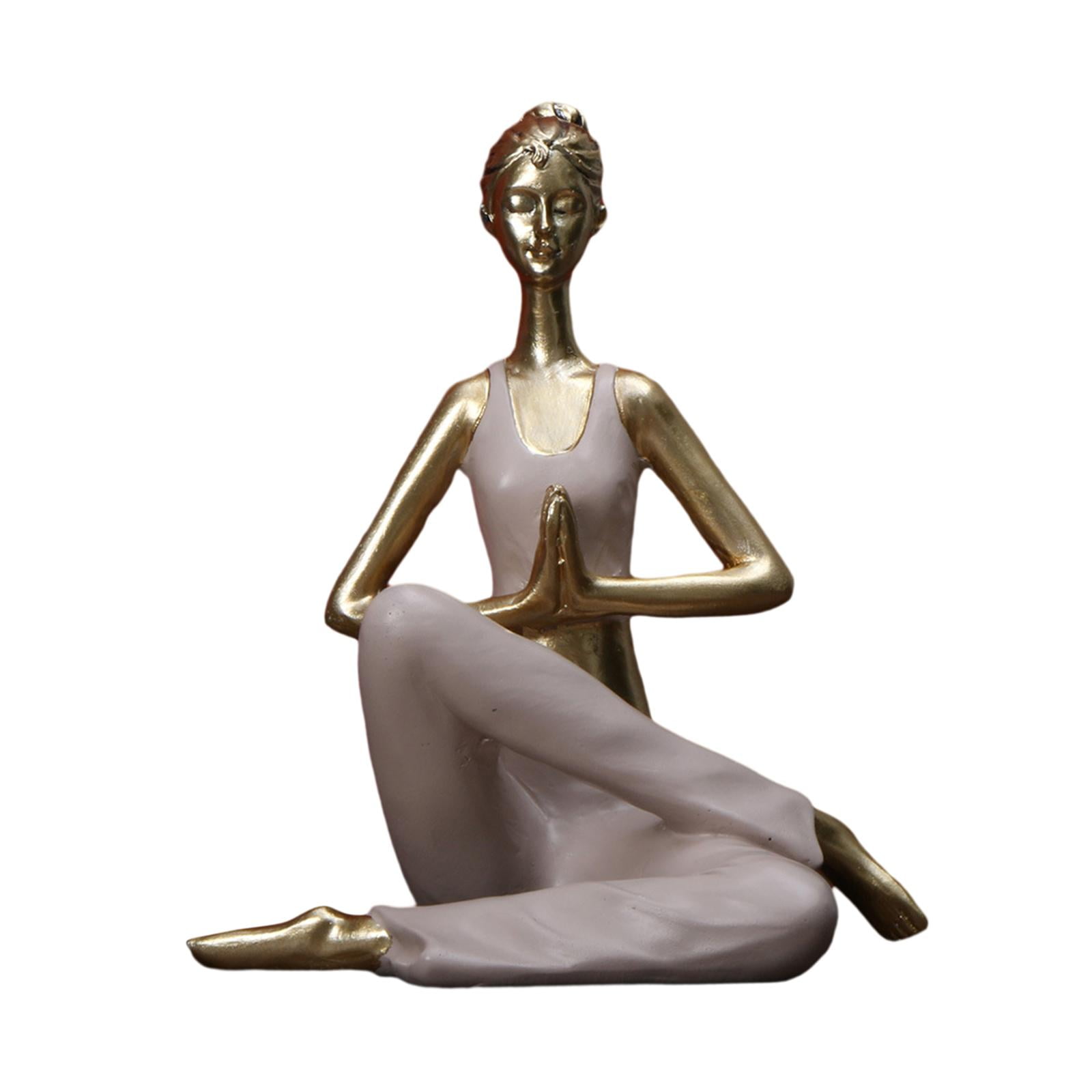 Magideal - Estatua De Yoga Estatua De Dama De Yoga Adorno Decorativo Estatua De Pose De Yoga Escultura De Yoga Para Estudio De Yoga, Regalo De Escritorio Para , Estilo C