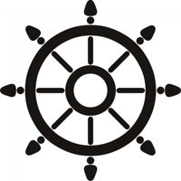 Rienda Libre Graphics - Decomural Ship Wheel Decorative Art Stickers Decal Ws-18986