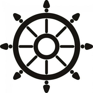 Rienda Libre Graphics - Decomural Ship Wheel Decorative Art Stickers Decal Ws-18986
