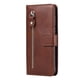 thumbnail image 2 of Funda tipo cartera para Motorola Moto G05 con bolsillo con cremallera y ranuras para tarjetas – Función de soporte Marrón, 2 of 5