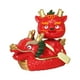 thumbnail image 2 of Figura De Dragón De Año Nuevo Chino, Adornos De Cabeza Agitadora De Coche Para Estante De Oficina, Rojo, 2 of 3
