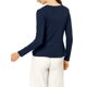 thumbnail image 3 of INSPIRE CHIC Cárdigan de punto abierto con lazo al frente, manga larga, dobladillo con volantes, para mujer, regreso a clases, XL Azul, 3 of 8