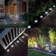 thumbnail image 5 of Luces solares de suelo ODEETRONIC, paquete de 12 unidades, 8 LED, color blanco frío, 5 of 7