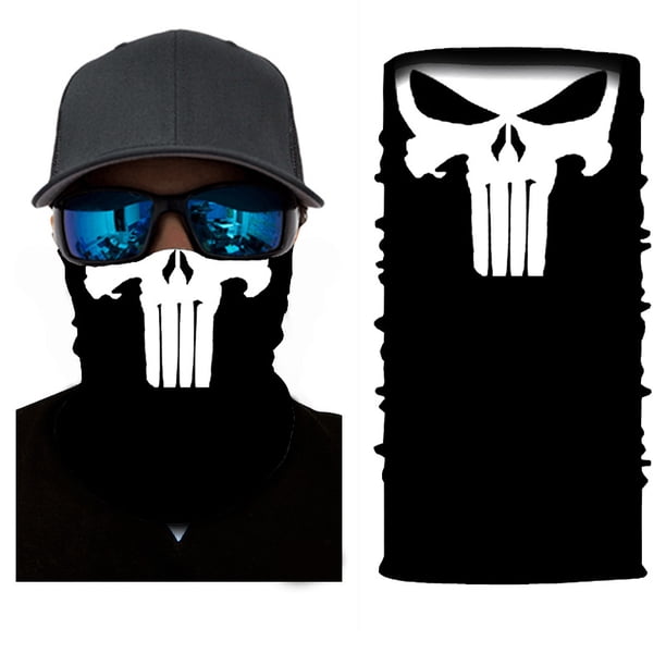 Halloween Skull Face Mask - Windproof, Anti-UV, and Multifunctional Headscarf for Hiking and Fishing