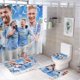 thumbnail image 1 of Kevin De Bruyne-theme 4-Piece Shower Curtain Set with Rugs, Waterproof Bathroom Decor Set Includes Bath Mat, U-Shaped Rug, Toilet Lid Cover and Curtain with Hooks, 1 of 6