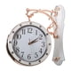 thumbnail image 5 of Reloj De Pared De Doble Cara Para Cumplea?os, Regalo, Sala De Estudio, Fiesta Al Aire Libre, Silencioso, Blanco, 5 of 5