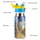 thumbnail image 3 of El Imaginario Botella de Agua con Tapa Pop Top de Un Toque, Acero Inoxidable, a Prueba de Fugas, para Deportes, Botella Infantil azul 12 oz, 3 of 6